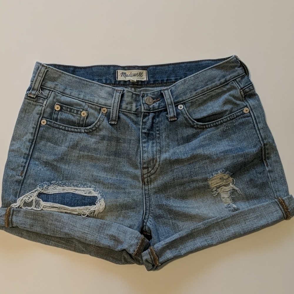 Madewell Boyfriend Distressed Shorts